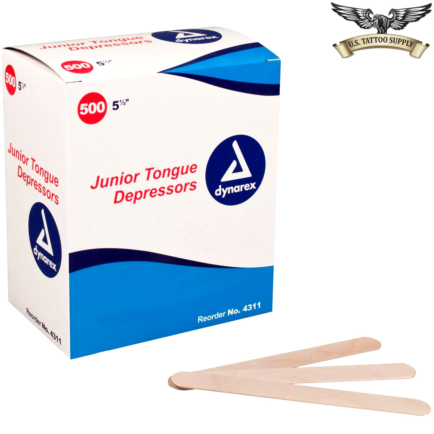Tongue Depressors 500 pcs/box (NonSterile) US Tattoo Supply